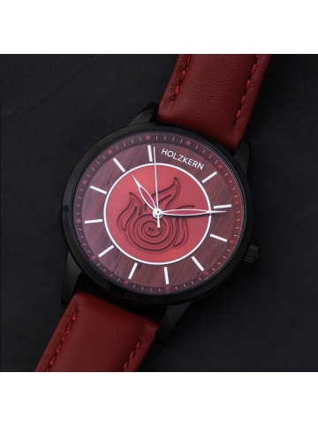 Holzkern Unisex-Armbanduhr Avatar™ Fire Nation Padouk/Rot