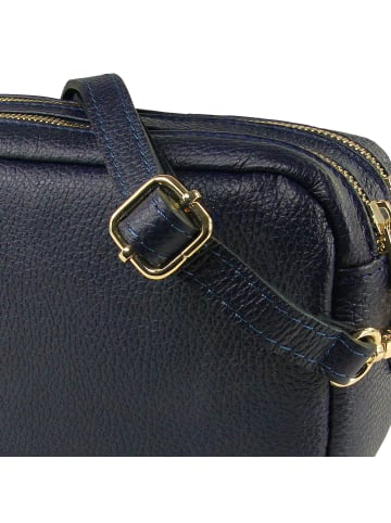 Toscanto Leder Umhängetasche Toscanto Tasche blau ca. 22cm