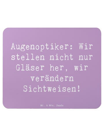 Mr. & Mrs. Panda Mauspad Spruch Augenoptiker Sichtweise mit Spruch in Lavendeltraum