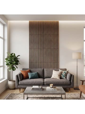 relaxdays 4 x Akustikpaneele in Natur- (B)60 x (H)60 cm