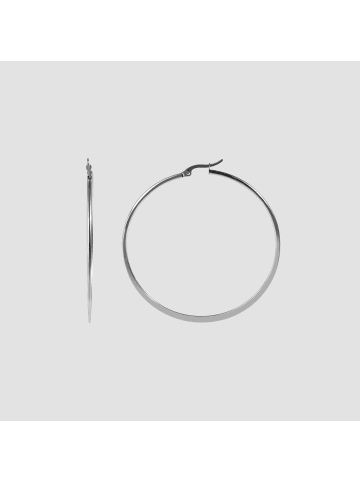 Adeliás Damen Ohrringe – Creole aus Edelstahl in silber