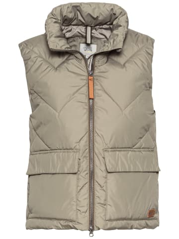 Camel Active Kurze Steppweste aus recyceltem Polyester in Salbei