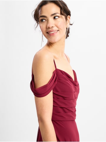 Marie Lund Abendkleid in bordeaux - 0001