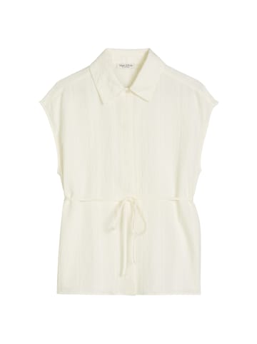 Marc O'Polo Ärmellose Crinkle-Bluse regular in Weiß