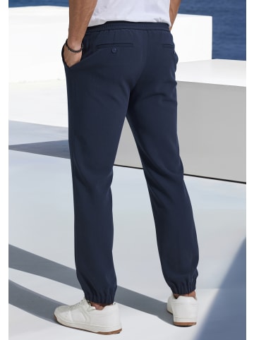 John Devin Stoffhose in navy