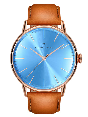 August Berg Armbanduhr Serenity Sky in rosegold sky_blue