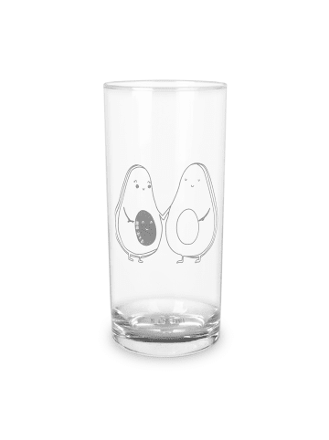 Mr. & Mrs. Panda Wasserglas Avocado Pärchen ohne Spruch in Transparent