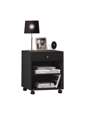 ebuy24 Nachttisch Rolda 1 Schwarz 45 x 38 cm