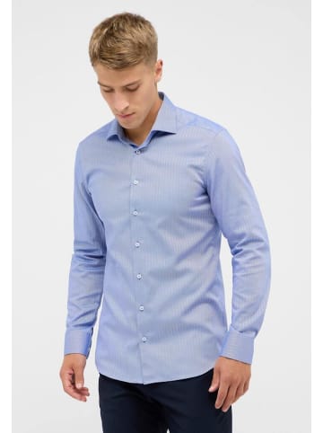Eterna Langarmhemd in mittelblau