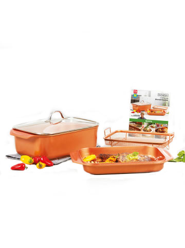 Livington Bräter Copperline WonderCooker in Rot