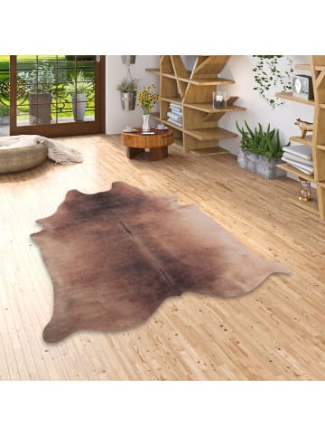 Pergamon Kunstfaser Teppich Rinderfell in beige