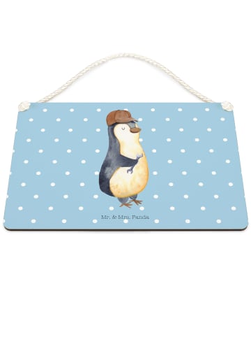 Mr. & Mrs. Panda Holzschild Wenn Papa es nicht reparieren kann, ... in Blau Pastell