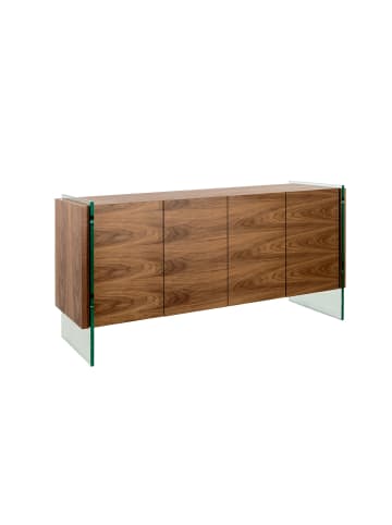 Angel Cerdá Anrichte 3057 in Walnuss / Glas – (B)170 x (H)77 x (T)43 cm