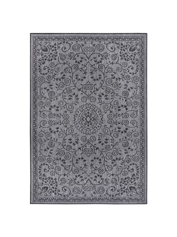 NORTHRUGS In- & Outdoor Wendeteppich Leyte Schwarz Silber