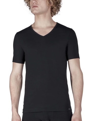 Skiny T-Shirt 2er Pack in Schwarz