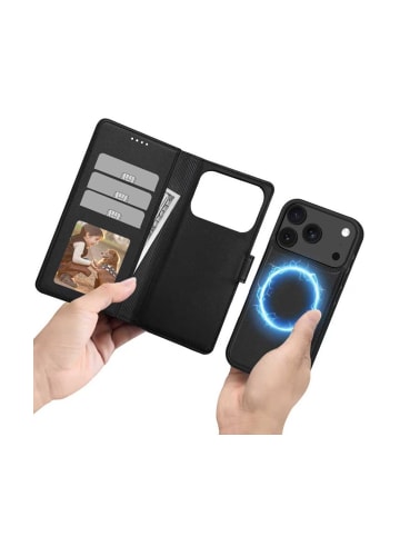 TechProtect TechProtect Wallet magnetisch Hülle iPhone 17 Pro  Mattschwarz in Schwarz