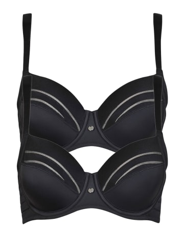 Lisca 2er Pack Bügel BH in black