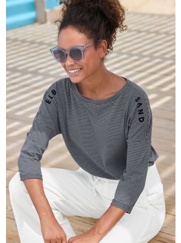 ELBSAND 3/4-Arm-Shirt in marine-weiß