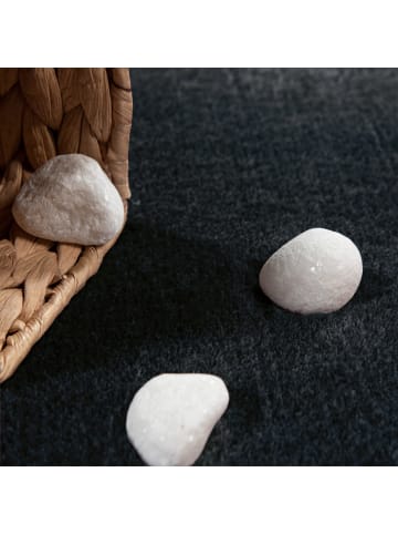 KADIMA DESIGN Teppich Kurzflor waschbar Unifarben Wohnzimmer in Marineblau