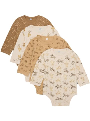 Pippi Babywear Kinder Langarmbody "Body LS AOP (4-Pack)" in Sonstiges