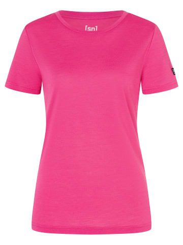 super.natural Merino T-Shirt THE ESSENTIAL in Pink
