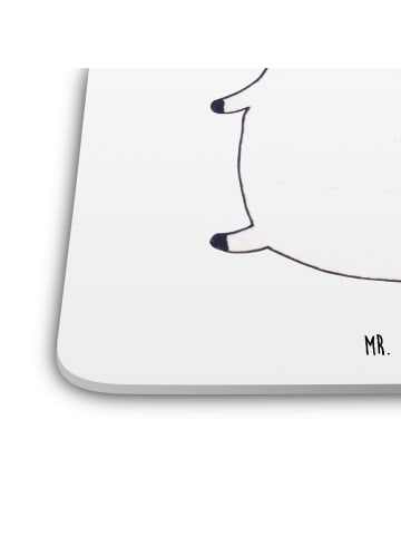 Mr. & Mrs. Panda Bierdeckel Einhorn Koffer ohne Spruch in Weiß
