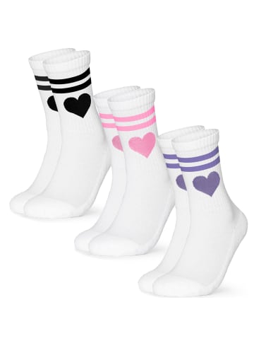 Occulto 3er Pack Herz Tennis Socken Venus in Streifen