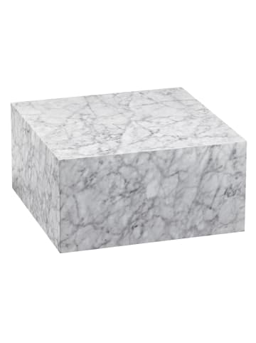 KADIMA DESIGN Couchtisch MONOBLOC 60 x 60 x 30 cm Hochglanz MDF lackiert in Weiß