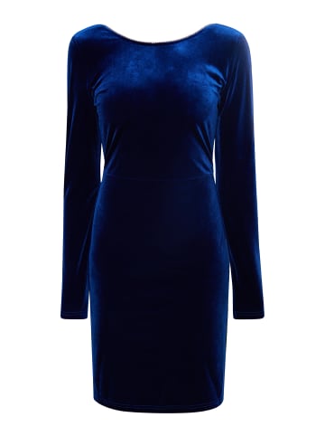 faina Damen Samtkleid Mit Strass in Blau