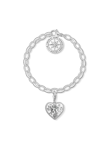 Thomas Sabo Armband "Charm Club Armband mit Herz Charm Engel" in Silber