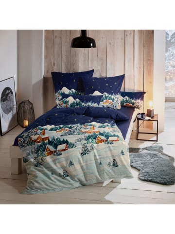 Erwin Müller Fein Biber Bettwäsche in blau