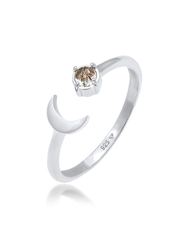 Elli Ring 925 Sterling Silber Halbmond, Astro in Silber