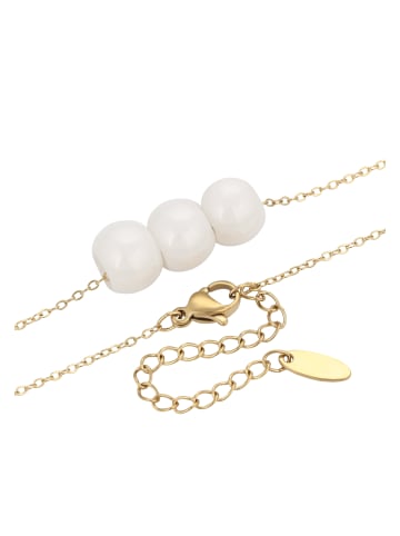 faina Women Necklace in Gold White