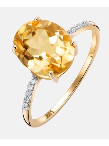 Diamant L'éternel Ring aus 585 Gelbgold mit 2.14 Karat Diamant mit Citrin