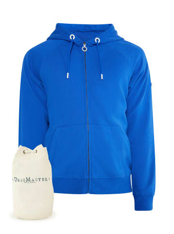 DreiMaster Maritim Sweatjacke + Shopping Bag - Set in Royalblau