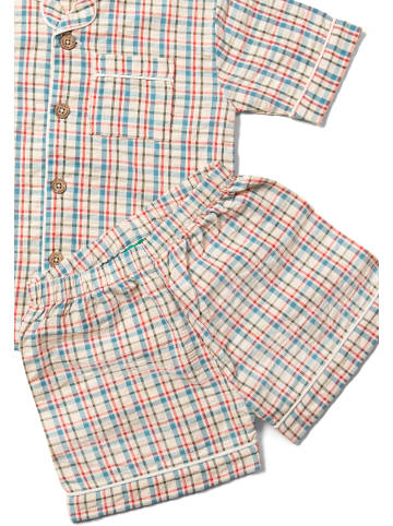 Little Green Radicals Durchgeknöpftes Pyjama Short Set in Bunt