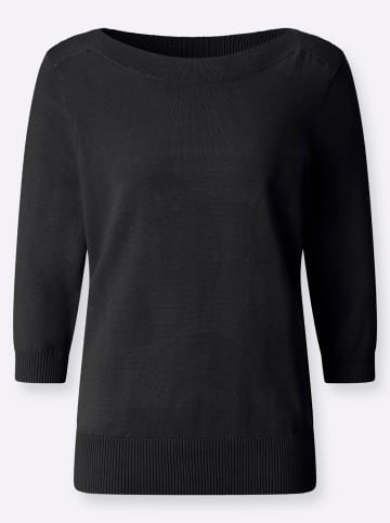 WITT WEIDEN 3/4-Arm-Pullover in schwarz