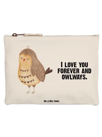 Mr. & Mrs. Panda Etui Eule Zufrieden mit Spruch in Weiß