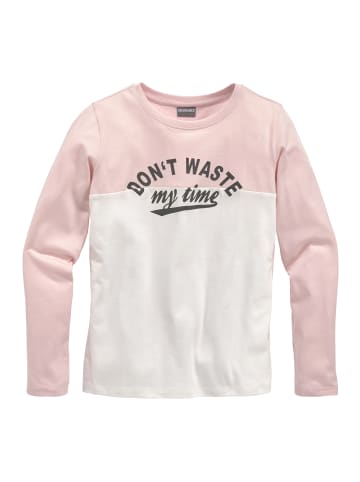 Kidsworld Langarmshirt in rosa-naturweiß