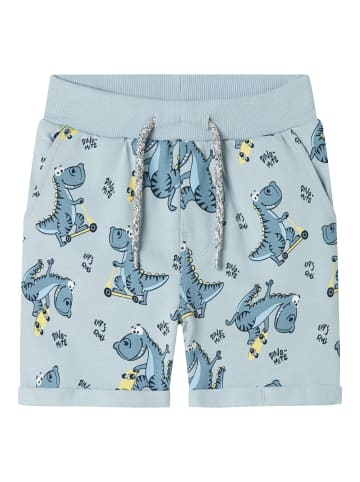 name it Sweatshorts NMMVERMO AOP LONG SWE SHORTS UNB in celestial blue