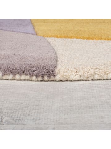 KADIMA DESIGN Eleganter Wohnzimmer-Teppich aus 100% Wolle in Multi