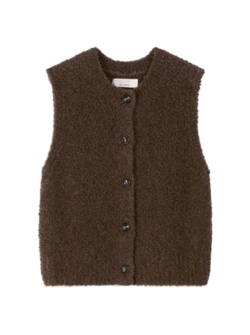 Marc O'Polo Ärmelloser Cardigan regular in shaded brown melange