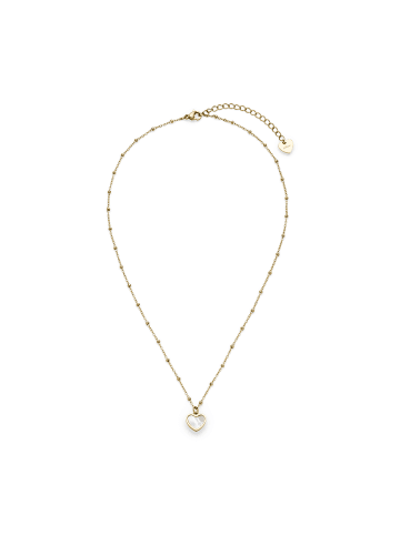 s.Oliver Kette Pearl Heart in gold