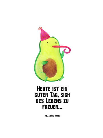 Mr. & Mrs. Panda Trinkflasche Avocado Feier mit Spruch in Weiß