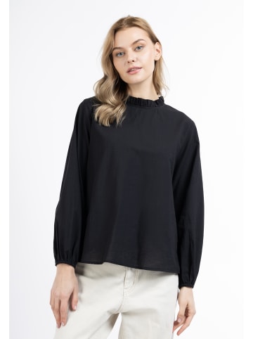 DreiMaster Damen Langarmbluse in Schwarz
