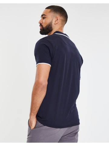 Threadbare Kurzarm-Polo THB Polo Mabel in blau-schwarz