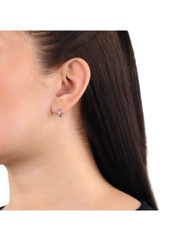 Amor Creolen Silber 925, rhodiniert in Silber