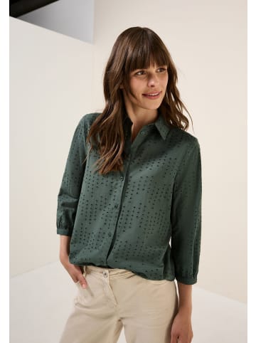 Cecil 'Hemdbluse mit Lochstickerei' Grün