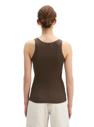 Marc O'Polo Ripp-Tanktop slim in Burnt Coffee