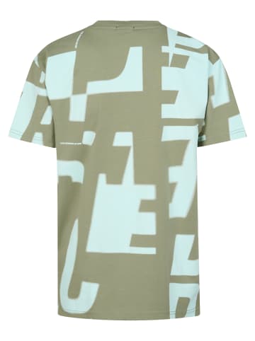 Petrol Industries T-Shirt mit Allover-Print Montaña in Grün